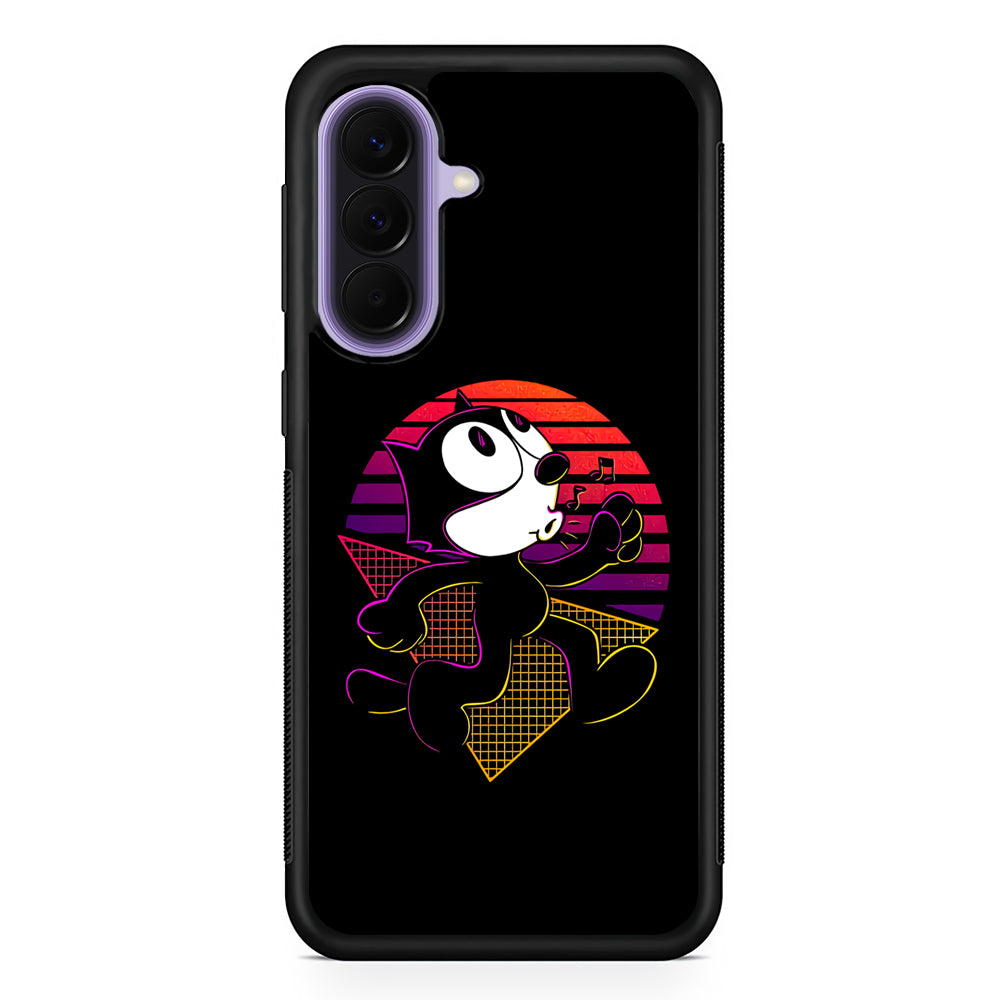 Felix The Cat Whistling Samsung Galaxy A57 Case | Slim Samsung Galaxy A57 Rubber Case