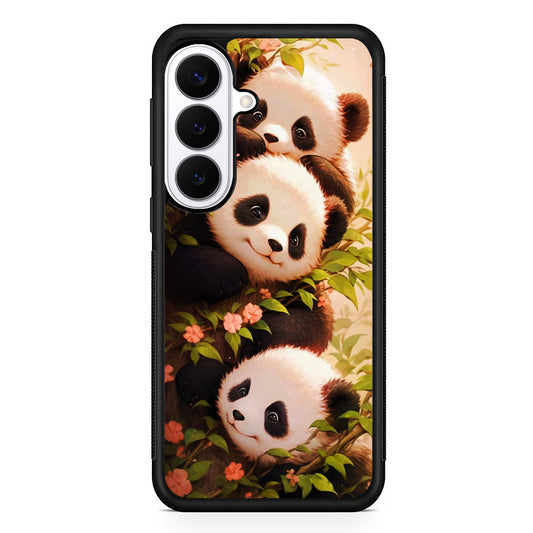 Three Cute Pandas Hiding Samsung Galaxy S26 Plus Case | Slim Protective Cover for Samsung Galaxy S26 Plus
