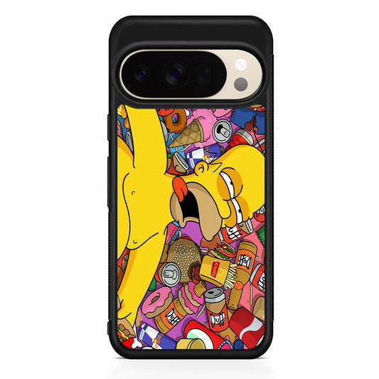 Homer Simpson Faint From Being Full Google Pixel 10 Pro XL Case | Slim Google Pixel 10 Pro XL Protective Case