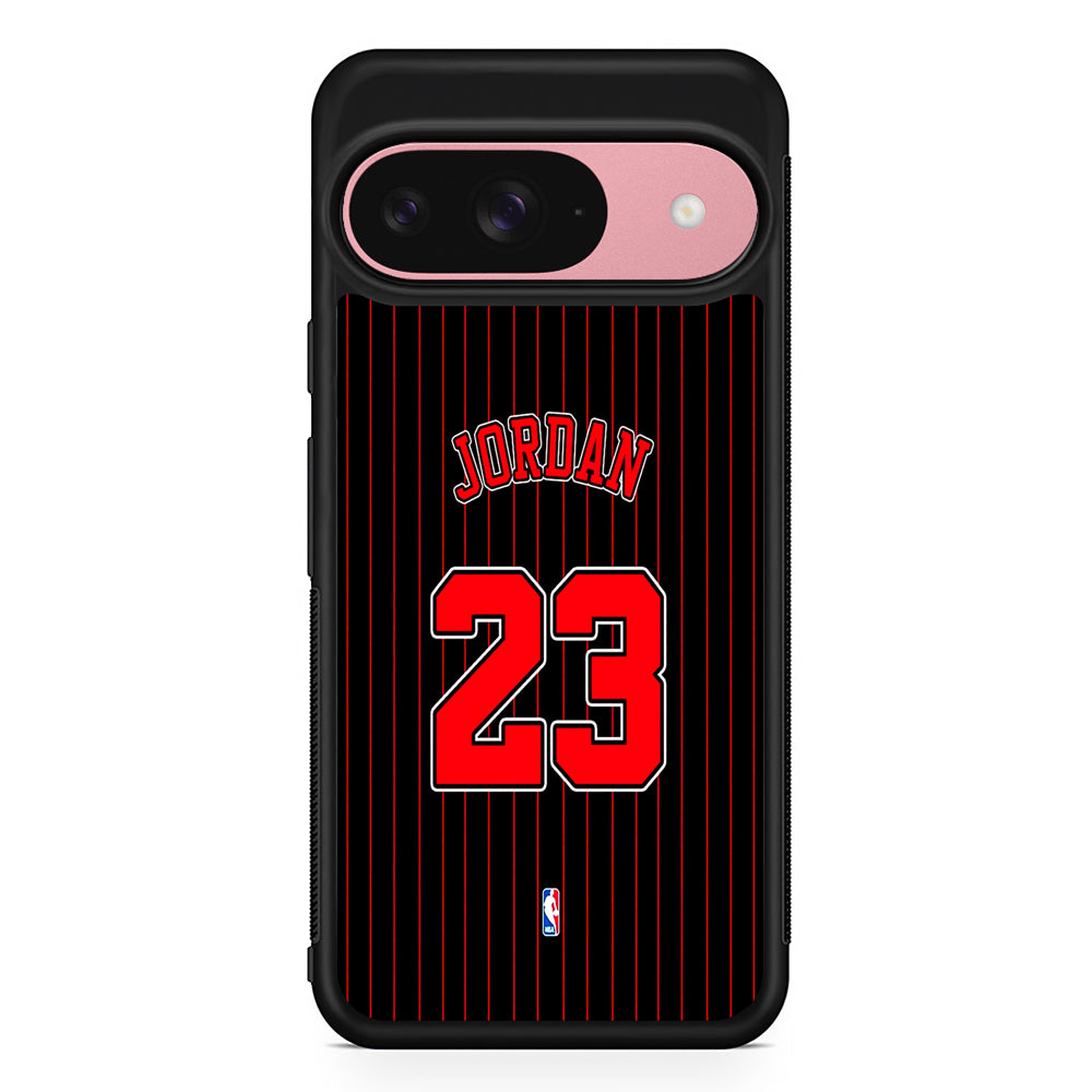 Michael Jordan Jersey 23 Google Pixel 9 Case | Google Pixel 9 Protective Rubber Case
