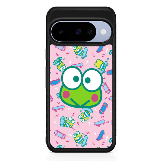 Keroppi Skate Pattern Google Pixel 10 Case | Google Pixel 10 Rubber Protective Case