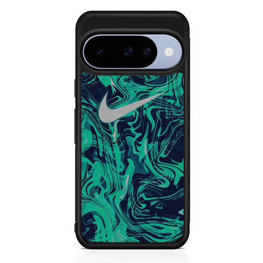 Nike Logo Tosca Marble Google Pixel 10 Case | Google Pixel 10 Rubber Protective Case