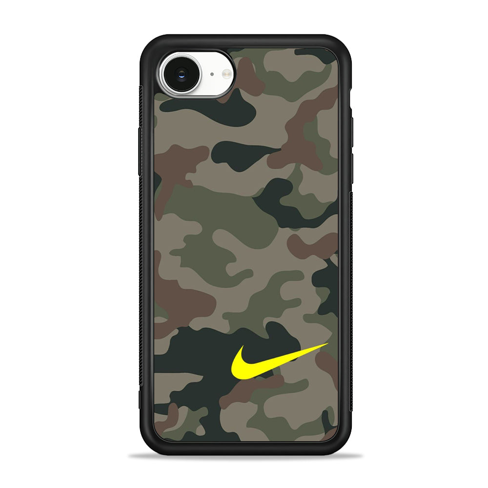 Nike Camo Yellow Alert iPhone 16e Case - Slim Silicone Case
