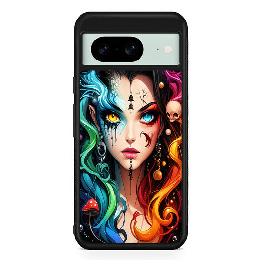 Horned Witch Girl Anime Art Google Pixel 8 Case | Durable Protective Cover for Google Pixel 8