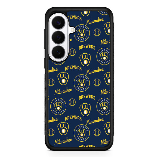 MLB Milwaukee Brewers Pattern Samsung Galaxy S26 Plus Case | Slim Protective Cover for Samsung Galaxy S26 Plus