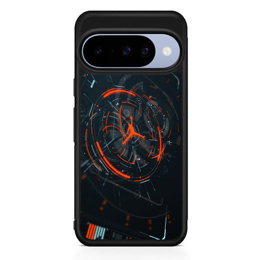 Air Jordan Rising The Digital Circle Google Pixel 10 Case | Google Pixel 10 Rubber Protective Case