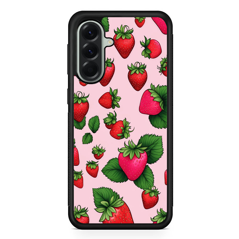 Strawberry Summer Fruit Samsung Galaxy A56 Case | Samsung Galaxy A56 Protective Rubber Case