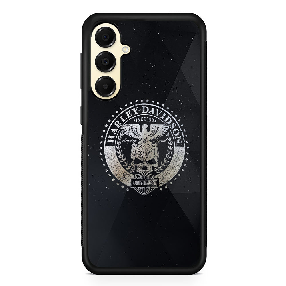 Harley Davidson Silver Emblem Samsung Galaxy A16 Case | Custom Protective Samsung Galaxy A16 Case