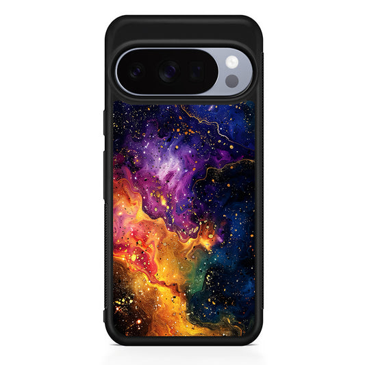 Sparkling Vibrant Abstract Fluid Google Pixel 10 Pro Case | Slim Google Pixel 10 Pro Rubber Case