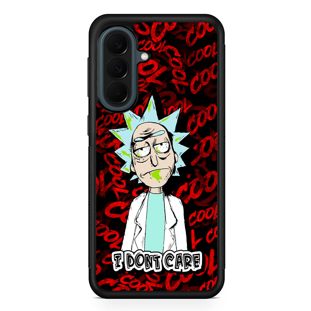 Dr Rick I Don't Care Samsung Galaxy A37 Case | Samsung Galaxy A37 Rubber Phone Case