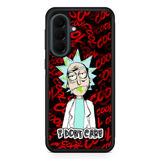 Dr Rick I Don't Care Samsung Galaxy A37 Case | Samsung Galaxy A37 Rubber Phone Case