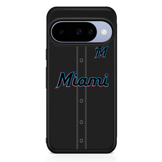 MLB Miami Marlins Jersey Google Pixel 10 Case | Google Pixel 10 Rubber Protective Case