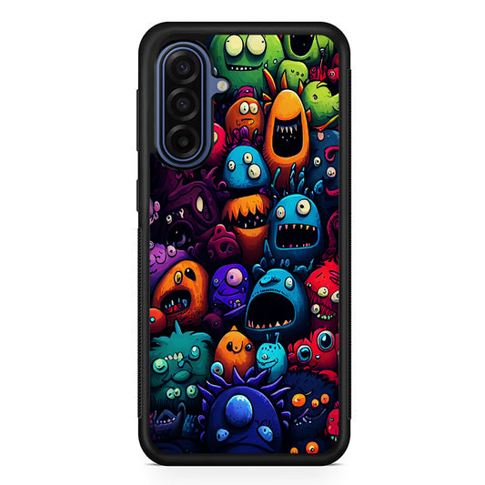Colorful Monster Doodle Art Samsung Galaxy A17 Case | Slim Protective Phone Cover