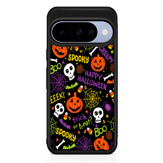 Happy Halloween Spooky Google Pixel 10 Case | Google Pixel 10 Rubber Protective Case