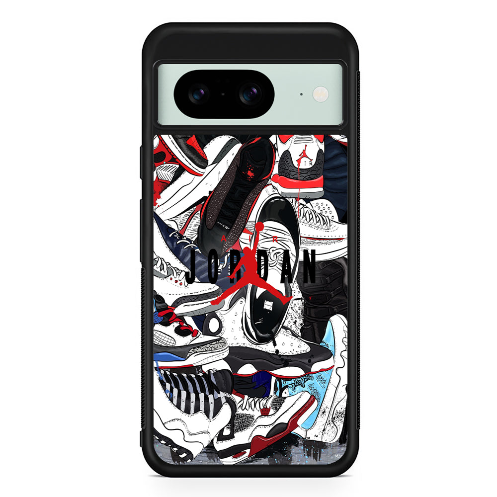 Air Jordan Scattered Collection Google Pixel 8 Case | Durable Protective Cover for Google Pixel 8