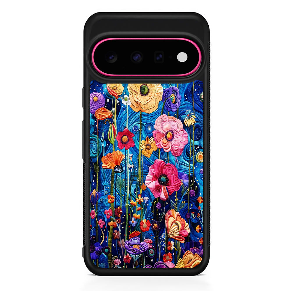 Painting of Flowers with a Blue Sky Google Pixel 11 Case | Slim Shockproof Cover