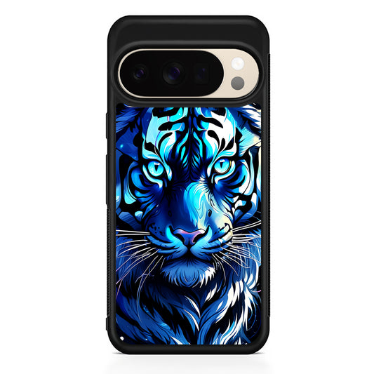 Blue Tiger Head Google Pixel 10 Pro XL Case | Slim Google Pixel 10 Pro XL Protective Case