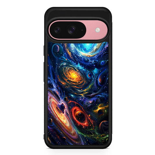 Colorful Galaxy Big Universe Google Pixel 9 Case | Google Pixel 9 Protective Rubber Case