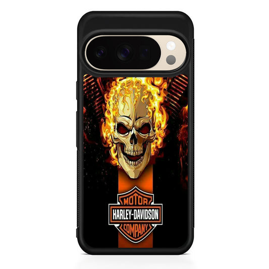 Harley Davidson Skull Fire Google Pixel 10 Pro XL Case | Durable Google Pixel 10 Pro XL Cover