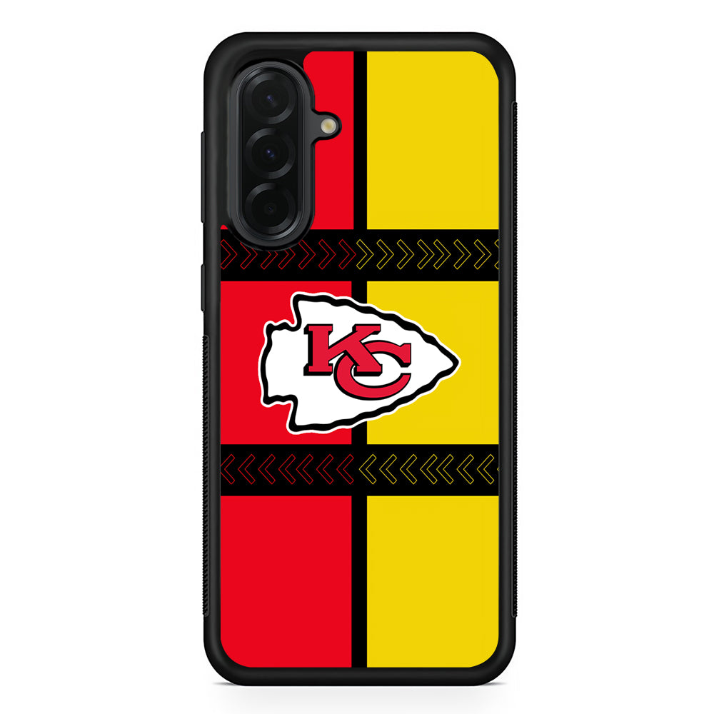 NFL Kansas City Chiefs Colorful Samsung Galaxy A36 Case | Protective Rubber Cover