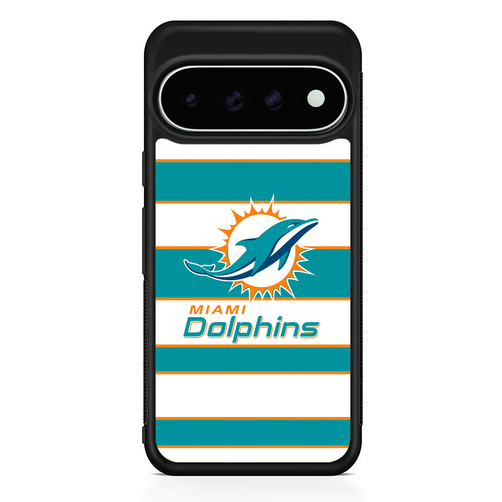NFL Miami Dolphins White Stripe Google Pixel 11 Pro XL Case - Custom Design Protective Case
