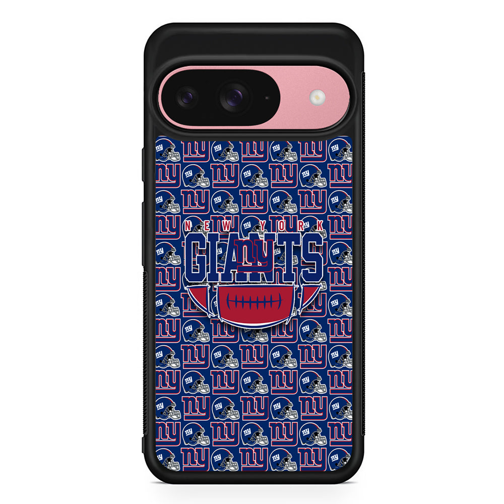 NFL New York Giants Wall Patern Google Pixel 9 Case | Google Pixel 9 Protective Rubber Case