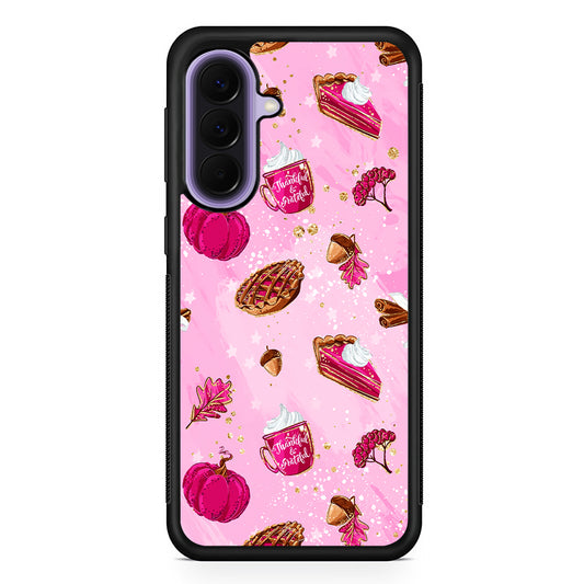 Thanksgiving Pink Aesthetic Samsung Galaxy A57 Case | Slim Samsung Galaxy A57 Rubber Case