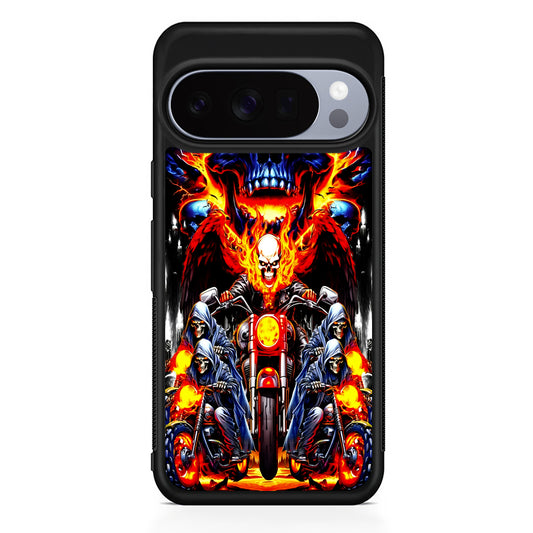 Ghost Rider and His Troops Google Pixel 10 Pro Case | Slim Google Pixel 10 Pro Rubber Case