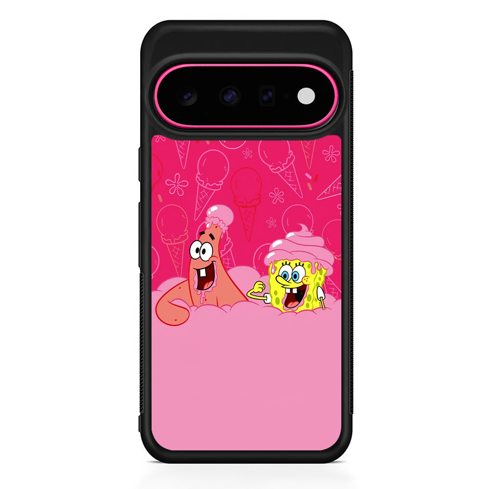 Spongebob and Patrick Eating Ice Cream Google Pixel 11 Case | Slim Shockproof Cover
