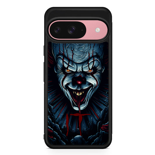 IT Clown Scary Face Google Pixel 9 Case | Google Pixel 9 Protective Rubber Case