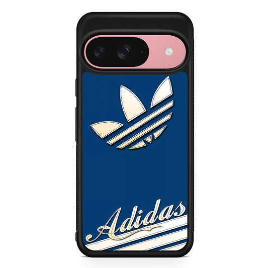 Adidas Stripe Royal Blue Google Pixel 9 Case | Google Pixel 9 Protective Rubber Case