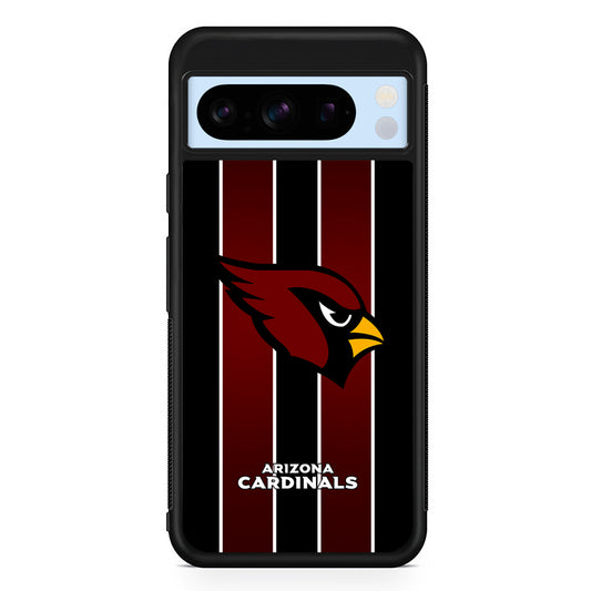 NFL Arizona Cardinals Strike Line Google Pixel 8 Pro Case | Slim Rubber Case for Google Pixel 8 Pro