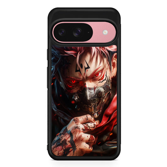 Jujutsu Kaisen Ryomen Sukuna Mask Google Pixel 9 Case | Google Pixel 9 Protective Rubber Case