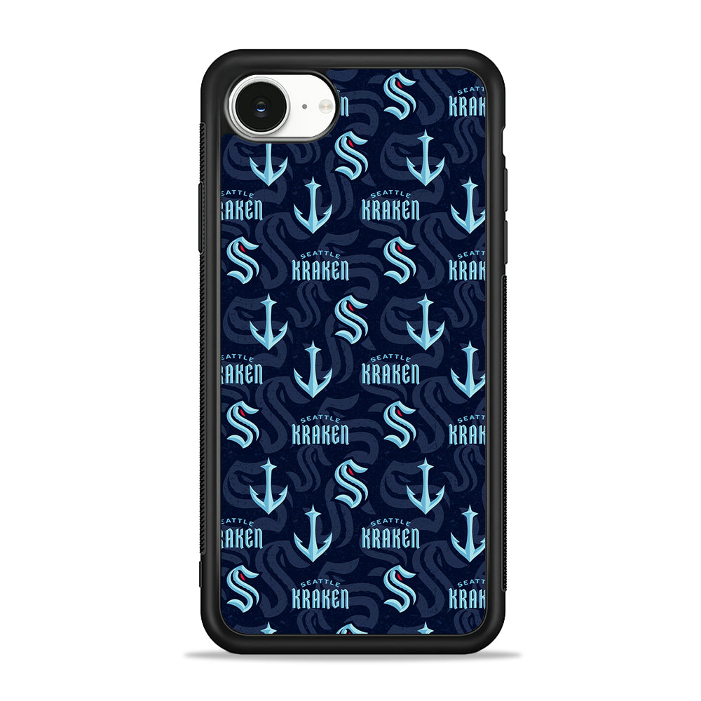 NHL Seattle Kraken Pattern iPhone 16e Case | Protective Phone Cover