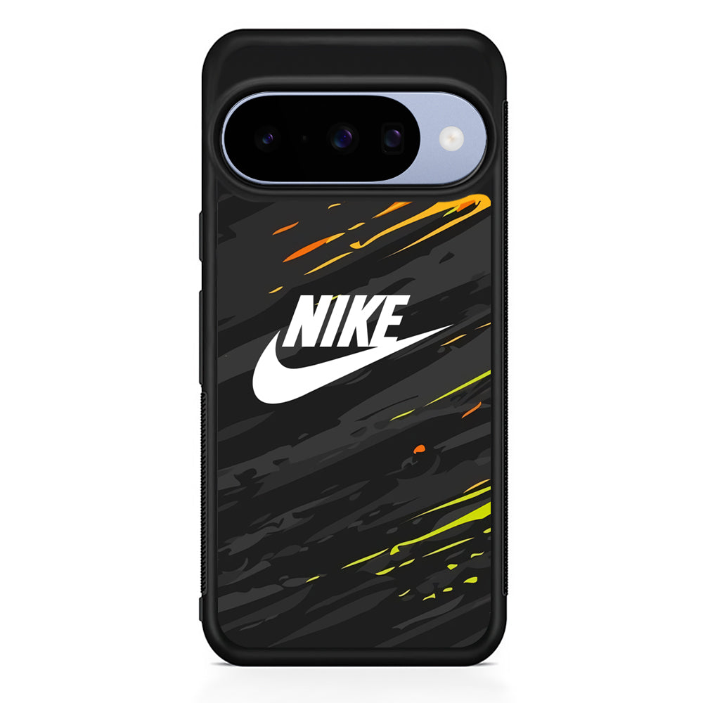Nike Grey Dominant Abstract Google Pixel 10 Case | Google Pixel 10 Rubber Protective Case