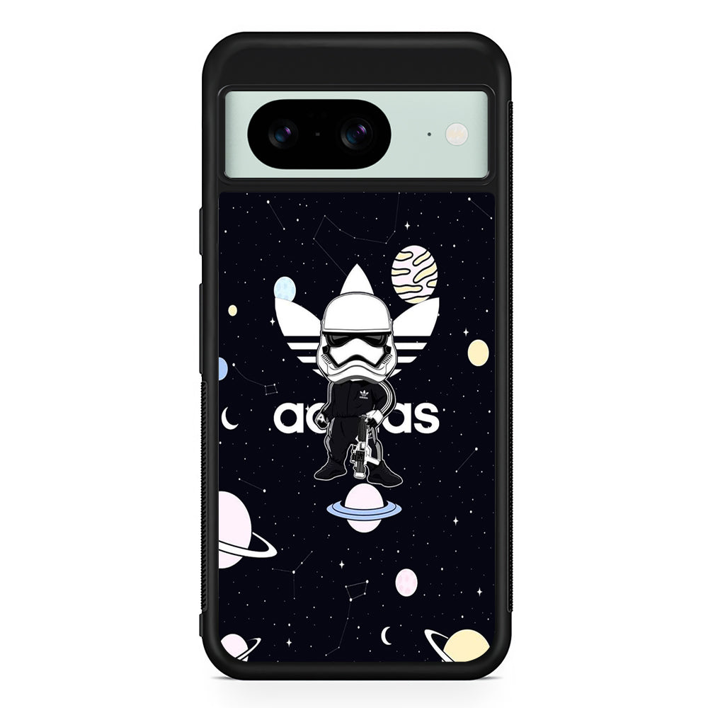 Adidas Stormtrooper Galaxy Google Pixel 8 Case | Durable Protective Cover for Google Pixel 8