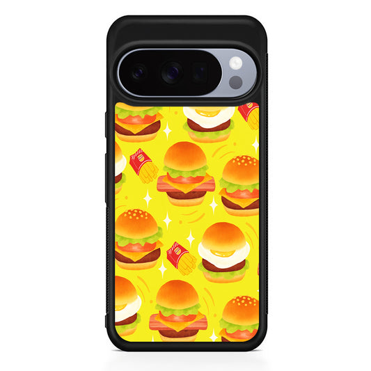 Fast Food Snack Burger Google Pixel 10 Pro Case | Slim Google Pixel 10 Pro Rubber Case