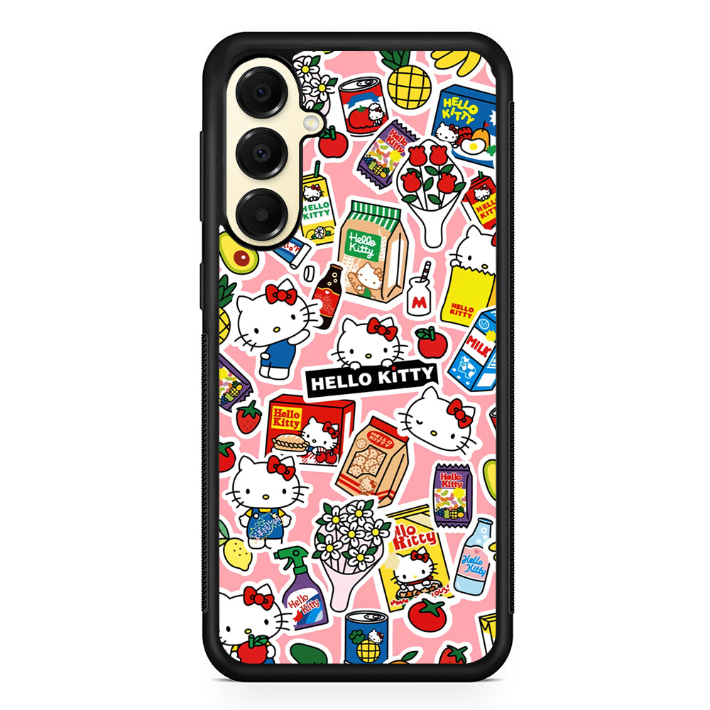 Hello Kitty Stickers Samsung Galaxy A16 Case | Slim Rubber Samsung Galaxy A16 Case