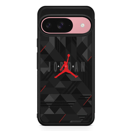 Air Jordan Black Shapes Google Pixel 9 Case | Google Pixel 9 Protective Rubber Case