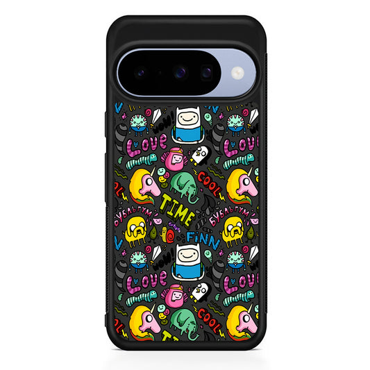 Adventure Time Pattern Google Pixel 10 Case | Google Pixel 10 Rubber Protective Case