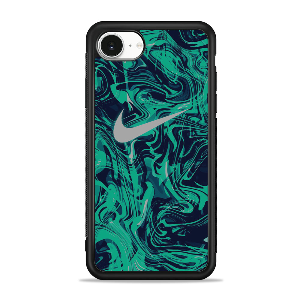 Nike Logo Tosca Marble iPhone 16e Case - Slim Silicone Case