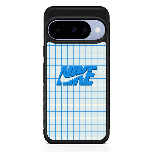 Nike Blue Square Spot Google Pixel 10 Case | Google Pixel 10 Rubber Protective Case