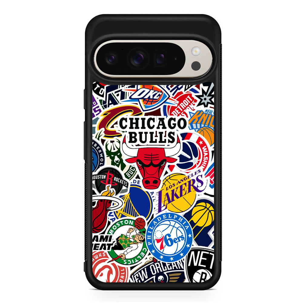 Collection of NBA Club logos Google Pixel 9 Pro Case | Slim Protective Cover