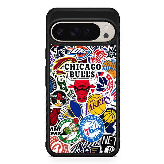 Collection of NBA Club logos Google Pixel 9 Pro Case | Slim Protective Cover