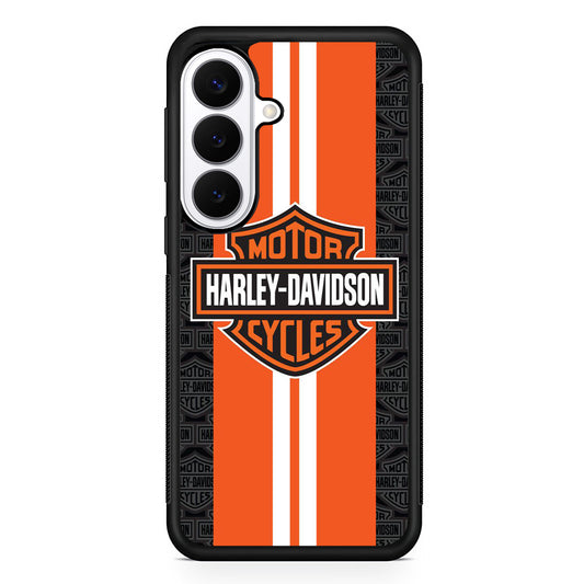 Harley Davidson Orange Stripe White Samsung Galaxy S26 Plus Case | Stylish Protective Cover for Samsung Galaxy S26 Plus