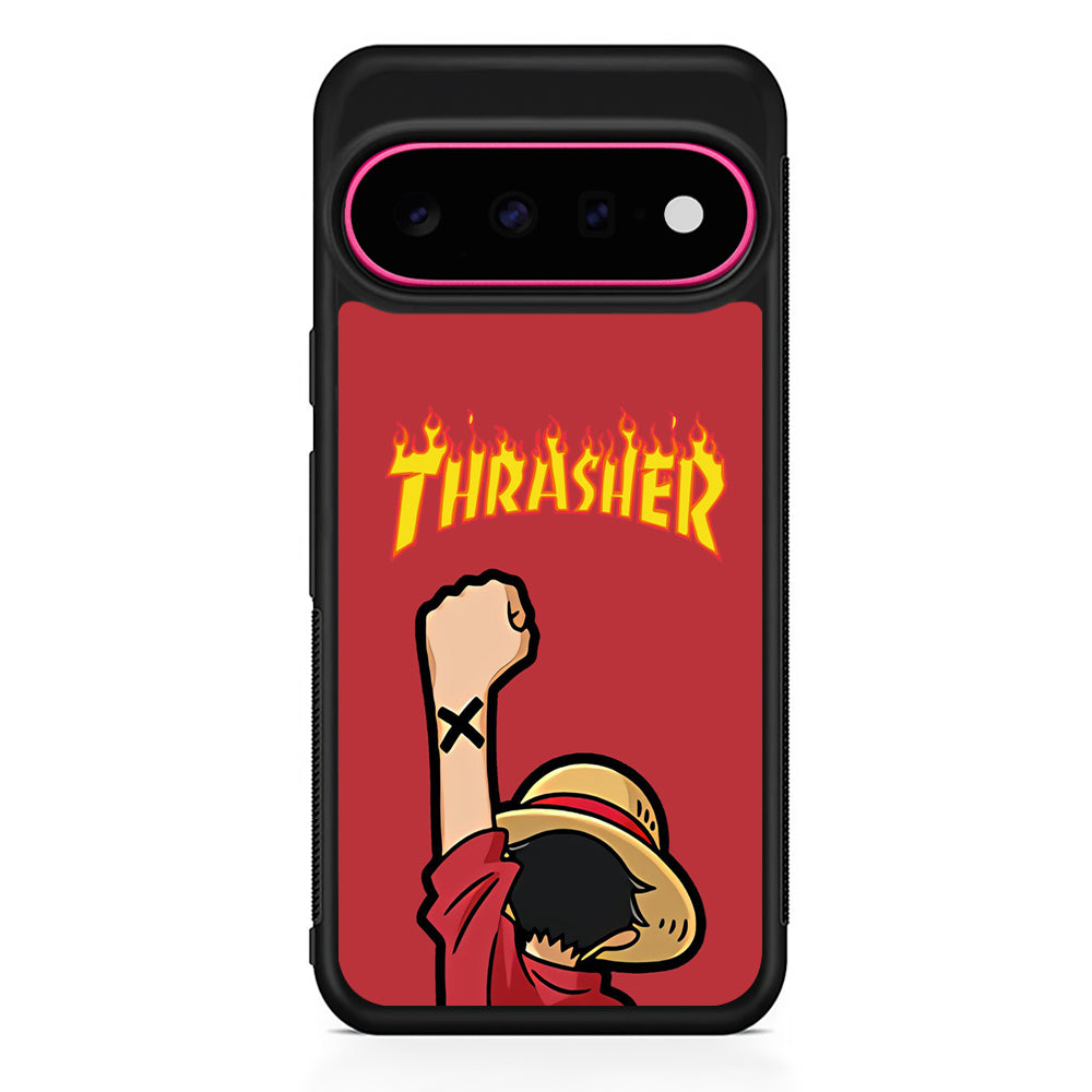 Thrasher Maroon Luffy Google Pixel 11 Case - Stylish Protective Phone Case