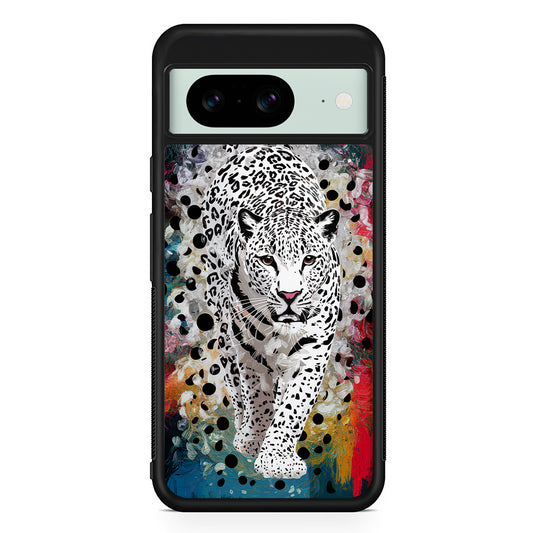 A White Leopard Painting Google Pixel 8 Case | Durable Protective Cover for Google Pixel 8