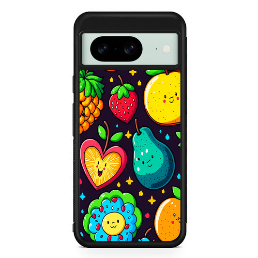 Cute Colorful Fruit Cartoon Google Pixel 8 Case | Durable Protective Cover for Google Pixel 8