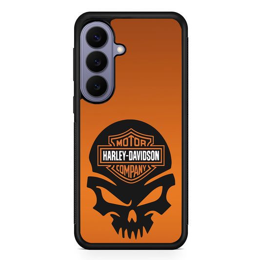 Harley Orange Skull Emblem Samsung Galaxy S26 Case | Lightweight Samsung Galaxy S26 Phone Case