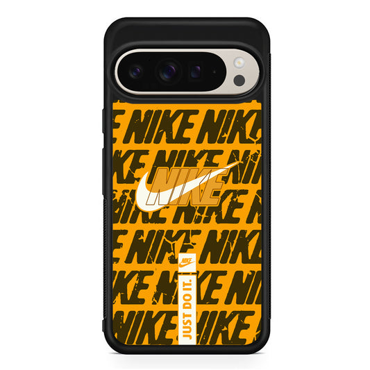 Nike Patern in Yellow Google Pixel 9 Pro Case | Slim Protective Cover